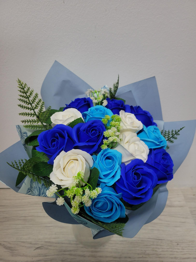 Bouquet roses de savon (10)