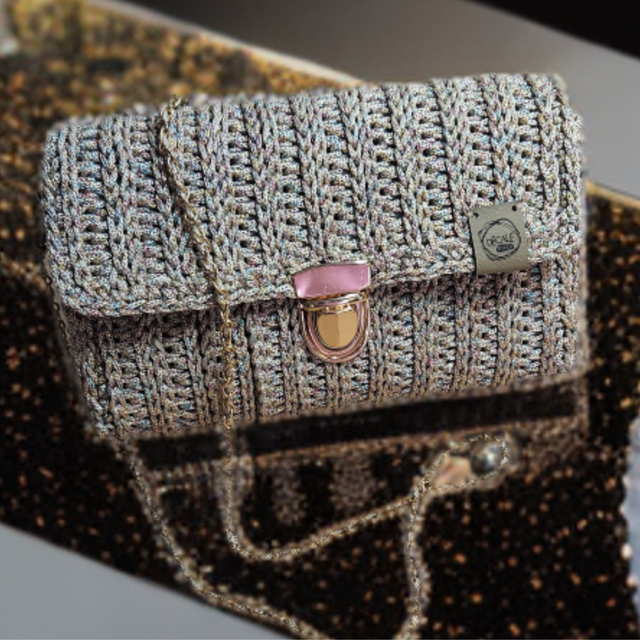 Sac pochette Nora Doré moucheté