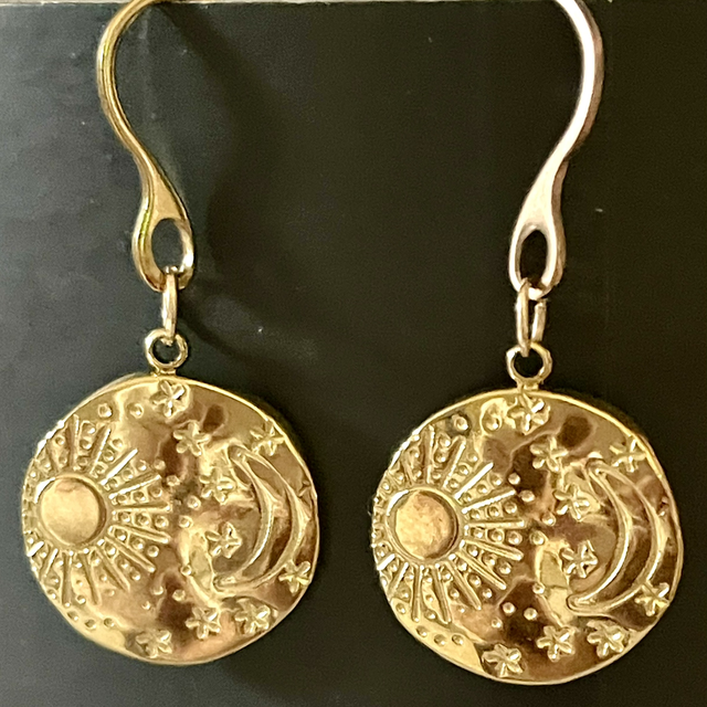 BO45 - Boucles d’oreilles soleil et lune