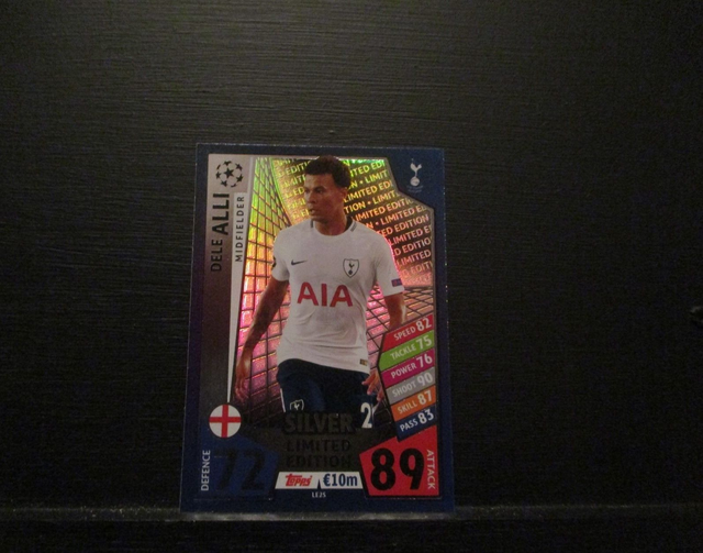 Dele Alli - UEFA Champions League Match Attax 2017/18 Silver Limited Edition Original Trading Card#LE2S