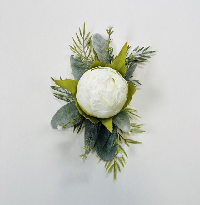 The Classic White Peony Buttonhole