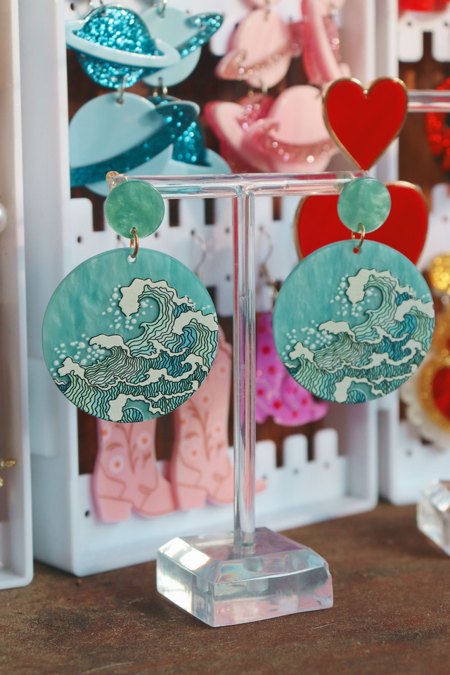 Boucles d&#039;oreille • Hokusai