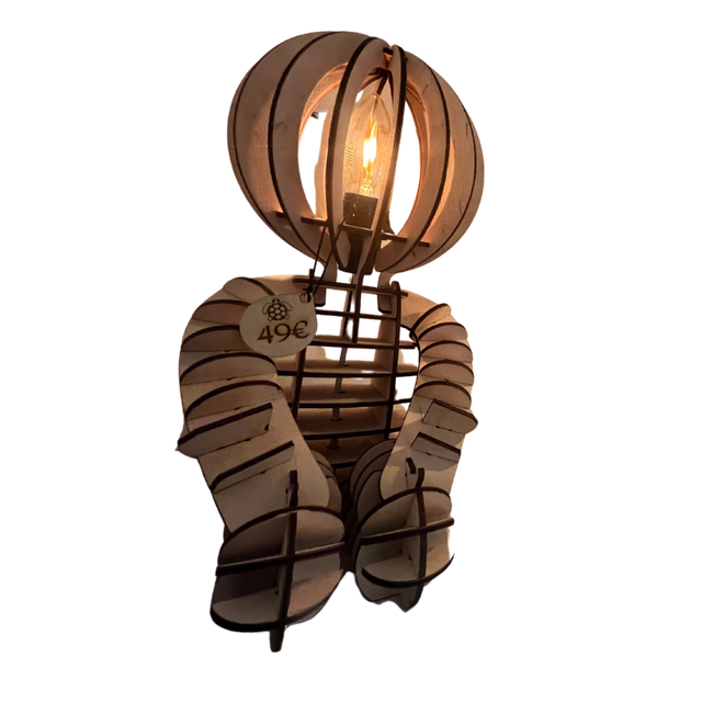 Bonhomme lampe pose téléphone