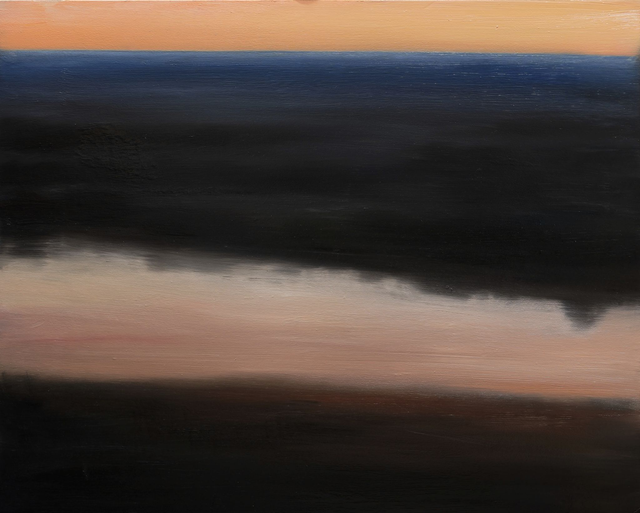 Abstract Landscape 003 40x50 olej płyta 2022 oprawiony