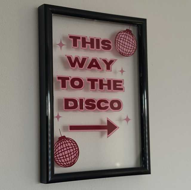 ‘This Way to the Disco’ Shadow Wall Frame