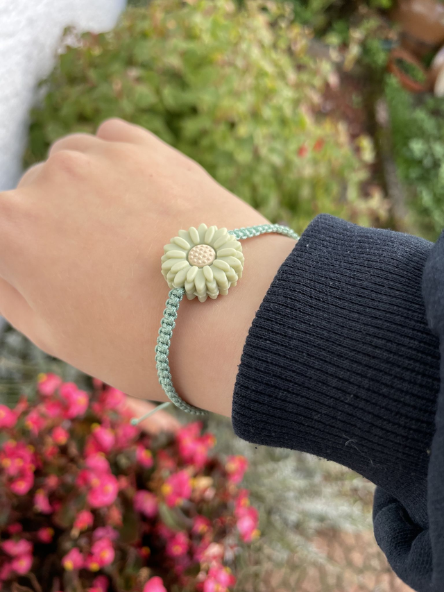 Bracelet Tissé Fleur 