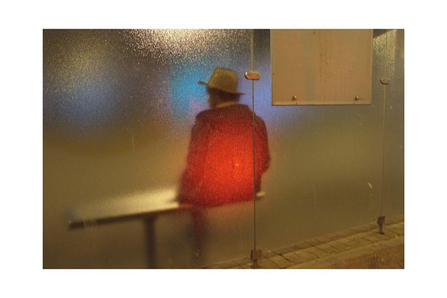 15 by 10 inch print. Brussels bus stop. ONE LEFT.