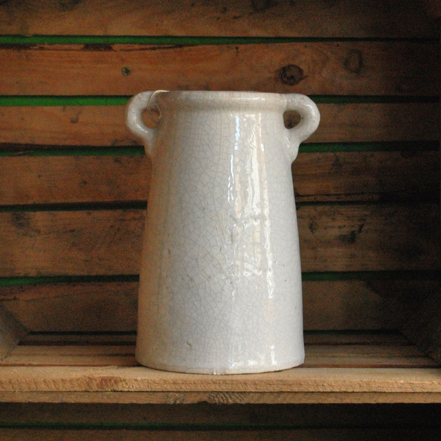 Tall &amp; Heavy White Vase 