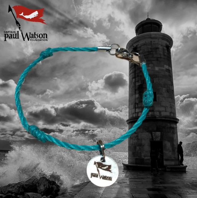 Fischernetz-Armband grün (einreihig) mit CPWF-Anhänger