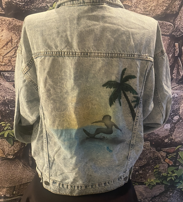 Jeansjacke SURF !!UNIKAT!!