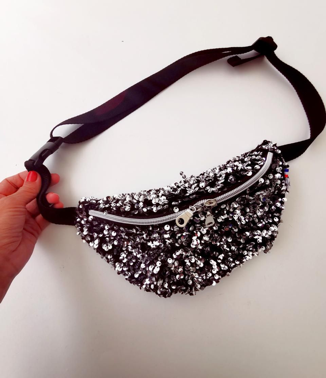 Banane THELMA sequin argent 