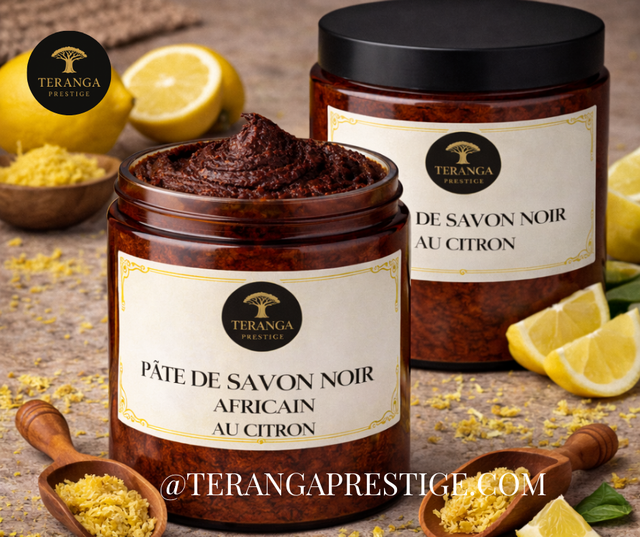 Pâte de Savon Noir Africain au Citron 