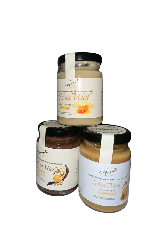 Coffret découverte 3 pâtes à tartiner sans sucre ajouté 