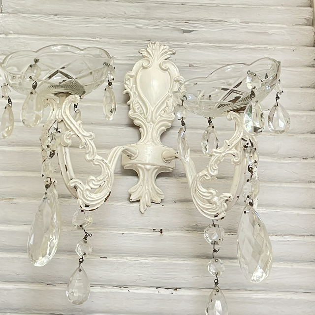 Weißer Wand Kronleuchter Kerzenhalter