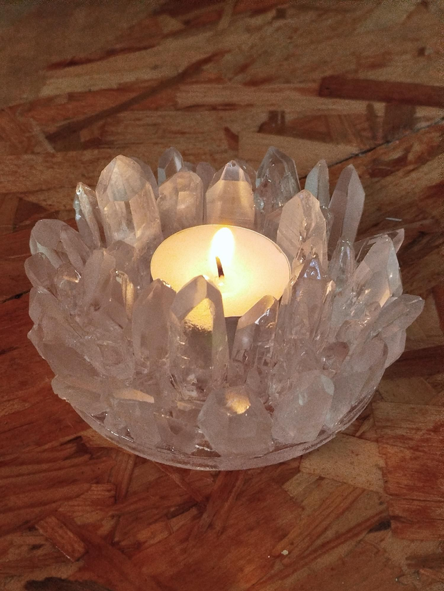 Bougeoir Quartz Lémurien 
