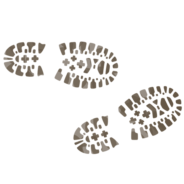 Transfert textile empreintes de randonnée