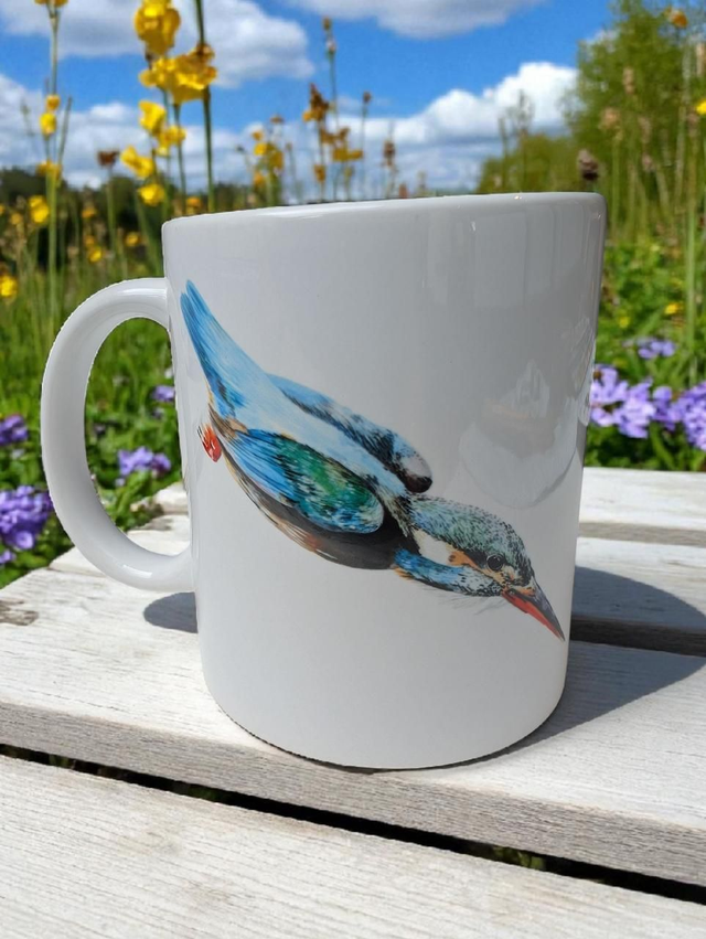 'Kingfisher' ceramic mug