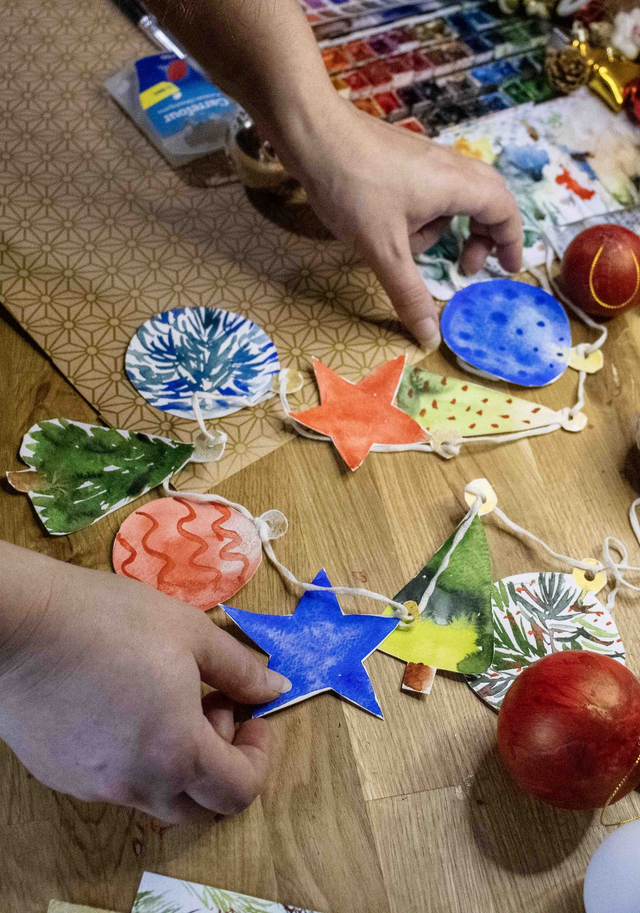 Atelier Aquarelle Famille - Guirlande de Noël - Maulévrier Sainte Gertrude