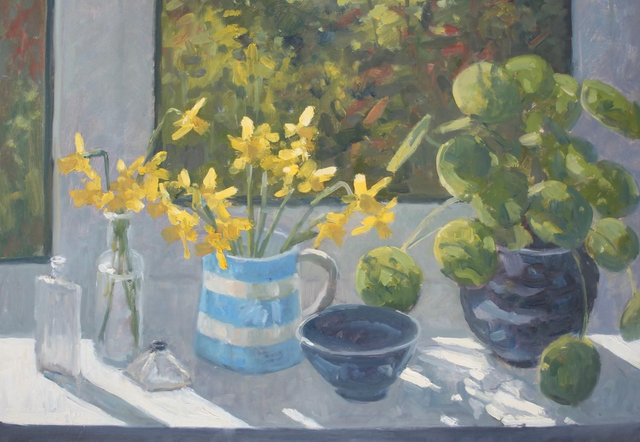 Window Sill with Daffodils