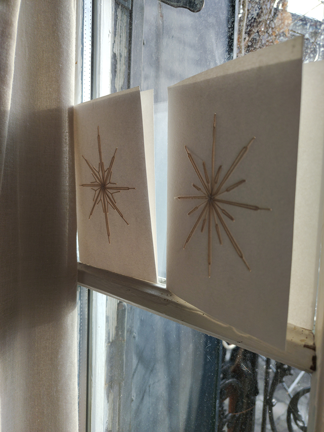 Carte Flocon brodée