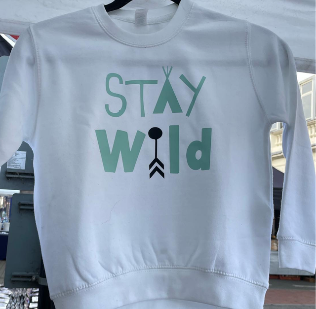 Stay Wild Child’s Sweatshirt | Tambas Prints