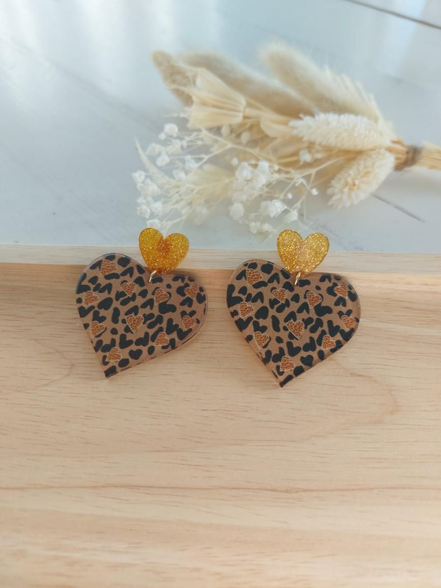 Boucles d&#039;oreilles Ilona paillettes dorées 