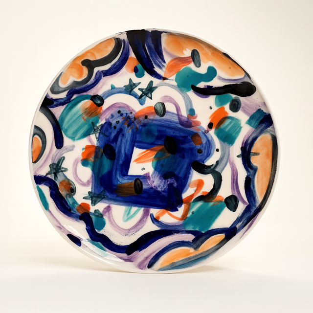 Petite assiette carré Bleu