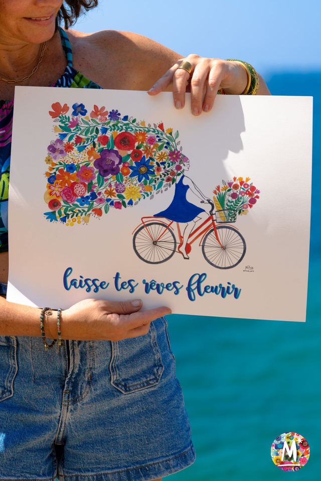 AFFICHE laisse tes rêves fleurir