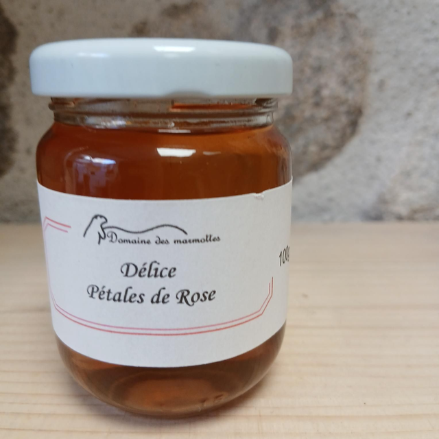Gelée pétales de rose 100g Haute Loire 