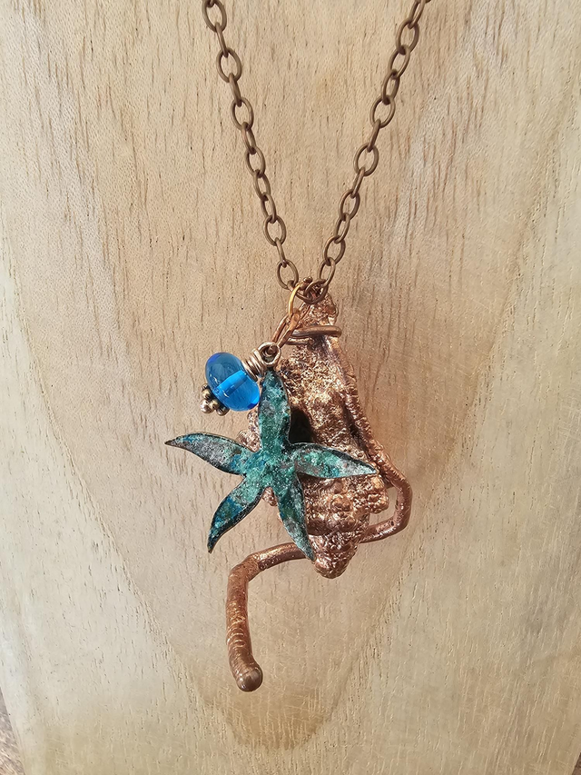 Coquillage électroformé en cuivre 2