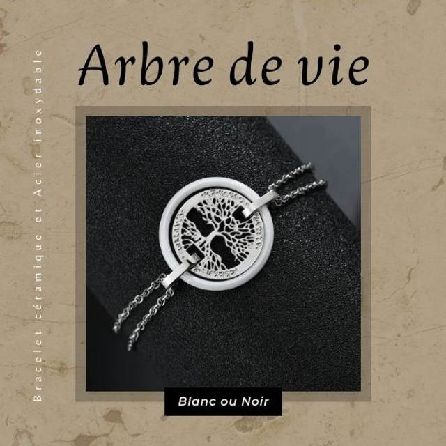 Bracelet céramique - Arbre de vie 
