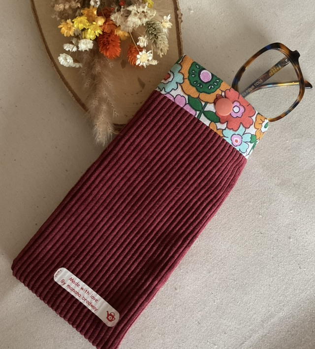 Étui à lunette bordeaux