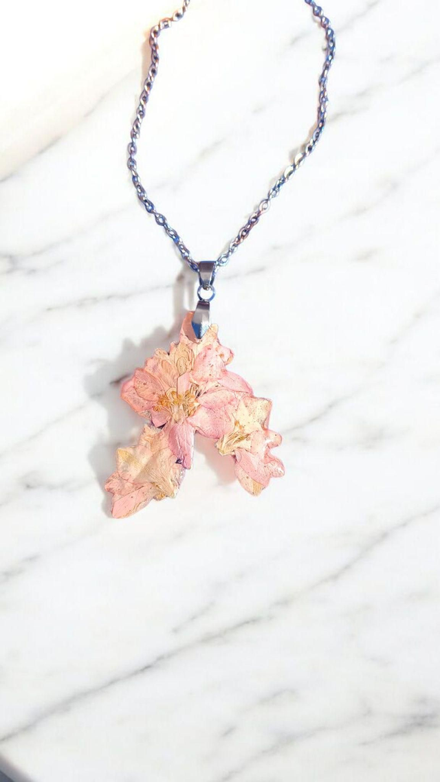 Colgante flores rosas 003