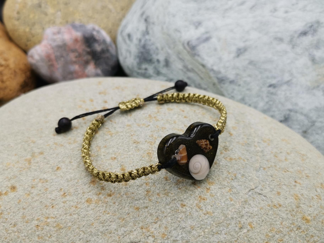 BCO-011 Bracelet doré coquillage 