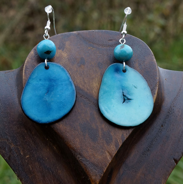 Grandes chips avec perles bleues - Sur Commande