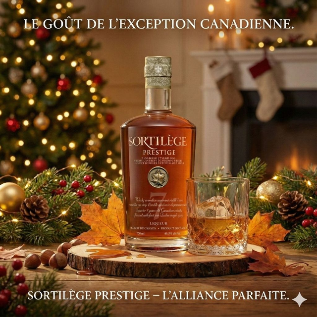 Whisky canadien 7 ans d'âge et sirop d'érable -  Sortilège prestige