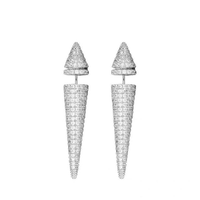 Diamond Cone Shaped Earrings 