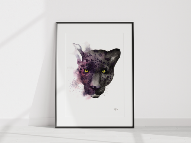 Eye in Eye with the Panther (Galaxy Edition) - Print
