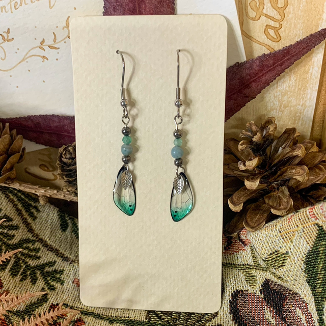 Boucles d'oreilles Fée Pierfine - Aventurine Amazonite