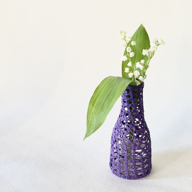 Bouteille dentelle violette 