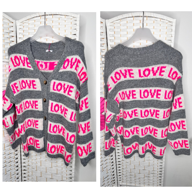 Strickjacke „Love“ AA ca.59 L ca.76