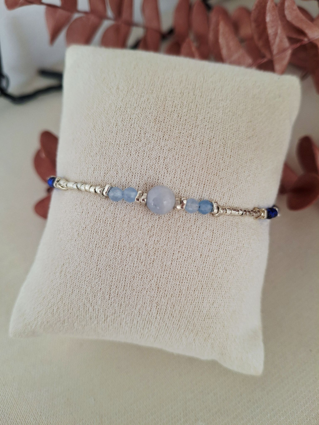 Bracelet Lueur - bleu argenté
