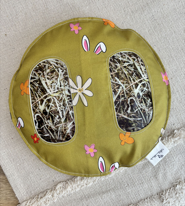 Sac à foin de sol Albertha&#039;s &quot;Vert lapin&quot; - 2 ouvertures