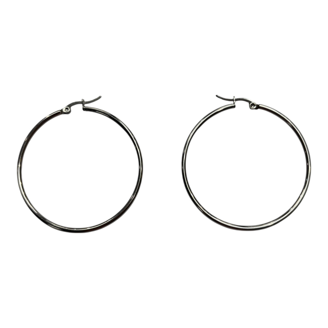 Créoles extra large couleur argentée