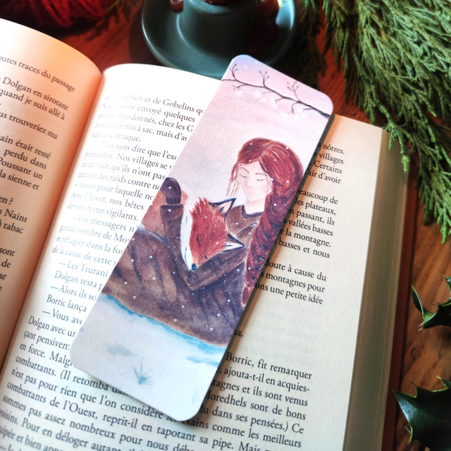 Complicité hivernale - marque-page