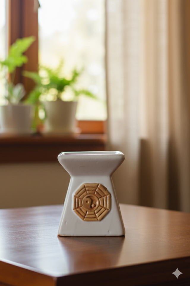 Brûleur Ying-Yang carré blanc 