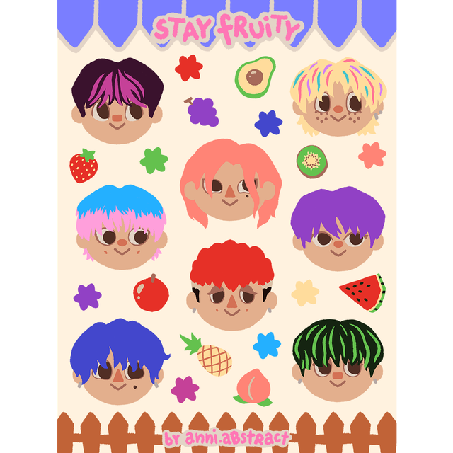 SKZ | "STAY FRUITY" Kiss-Cut Vinyl Sticker Sheet