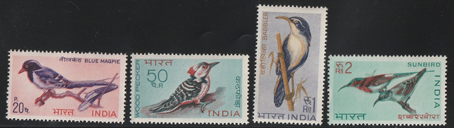 India 1968  Birds  set MNH