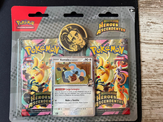 Blíster Pokémon Héroes Ascendentes – Komala de Laureano