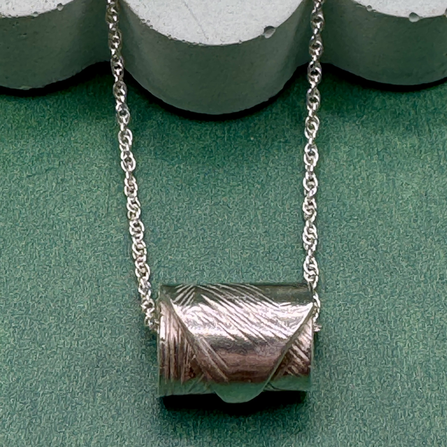 Silver Tactile Wrap Bead